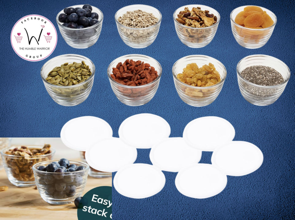 Libbey 8 Count of Glass Prep Containers!